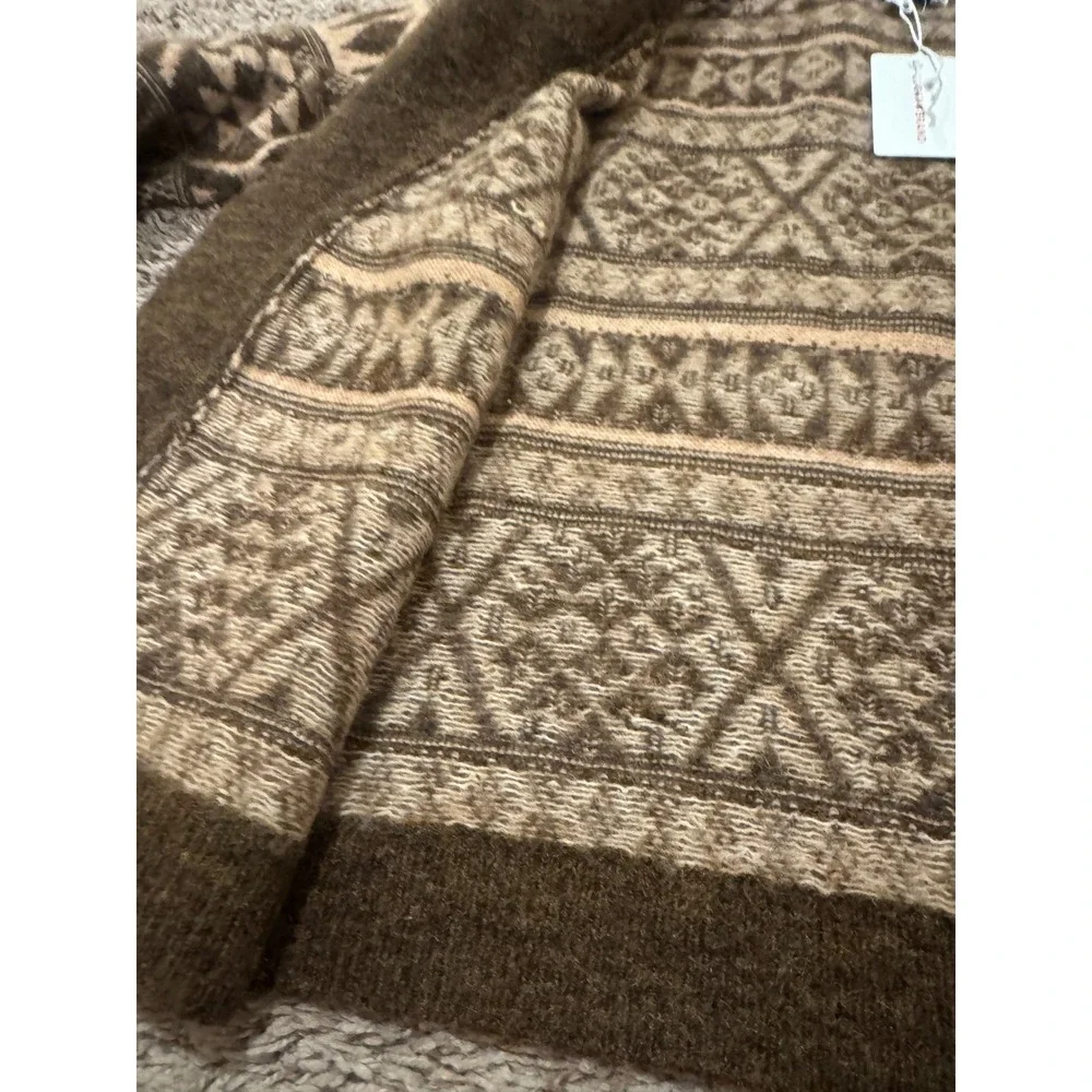Lucky Brand‎ Southwestern Aztec Shawl Collar Cardigan Sweater Medium NWT